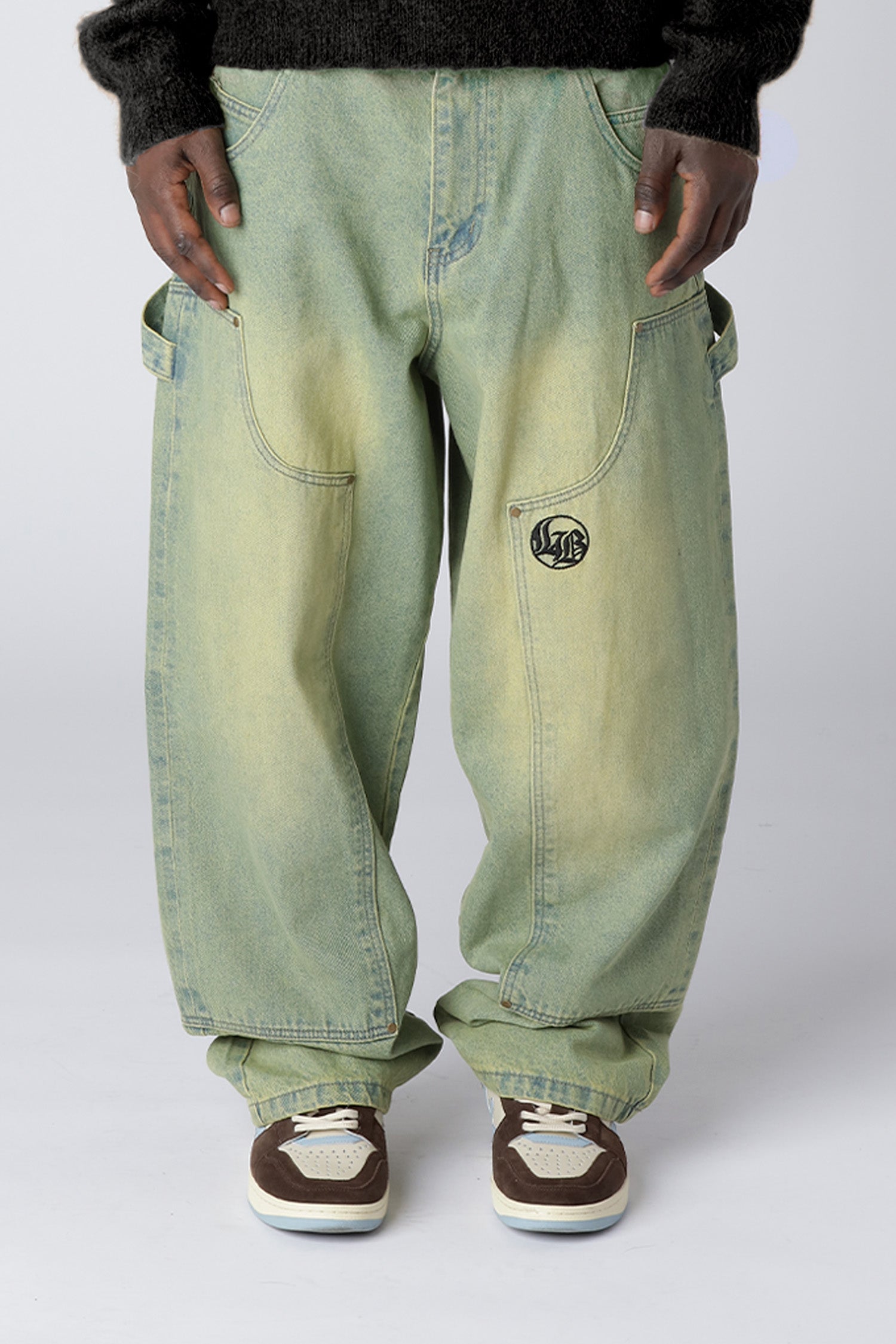 LOST BOYS BAGGY CARPENTER Jeans Acid Wash