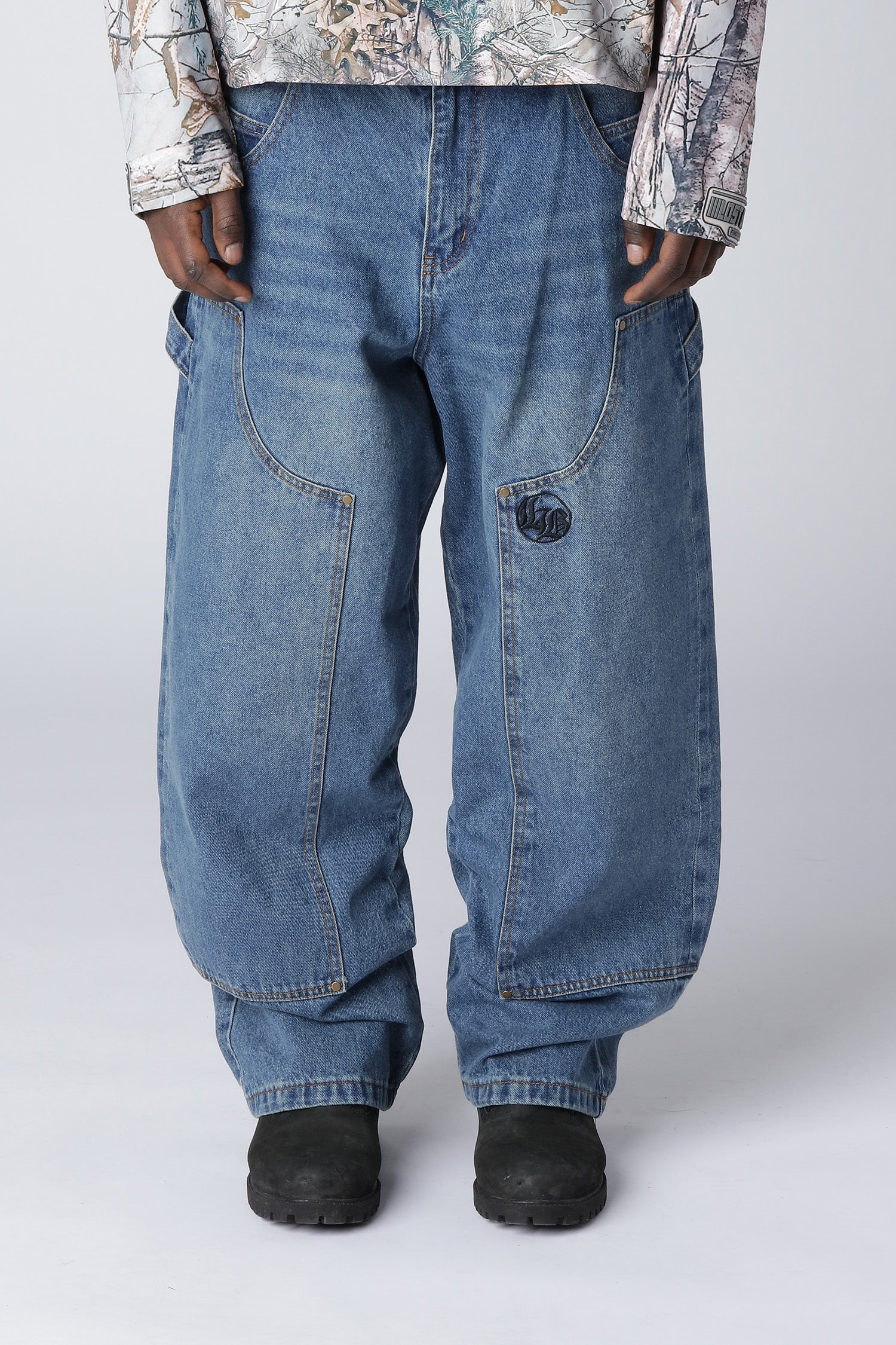 LOST BOYS BAGGY CARPENTER Jeans Stonewashed Blue