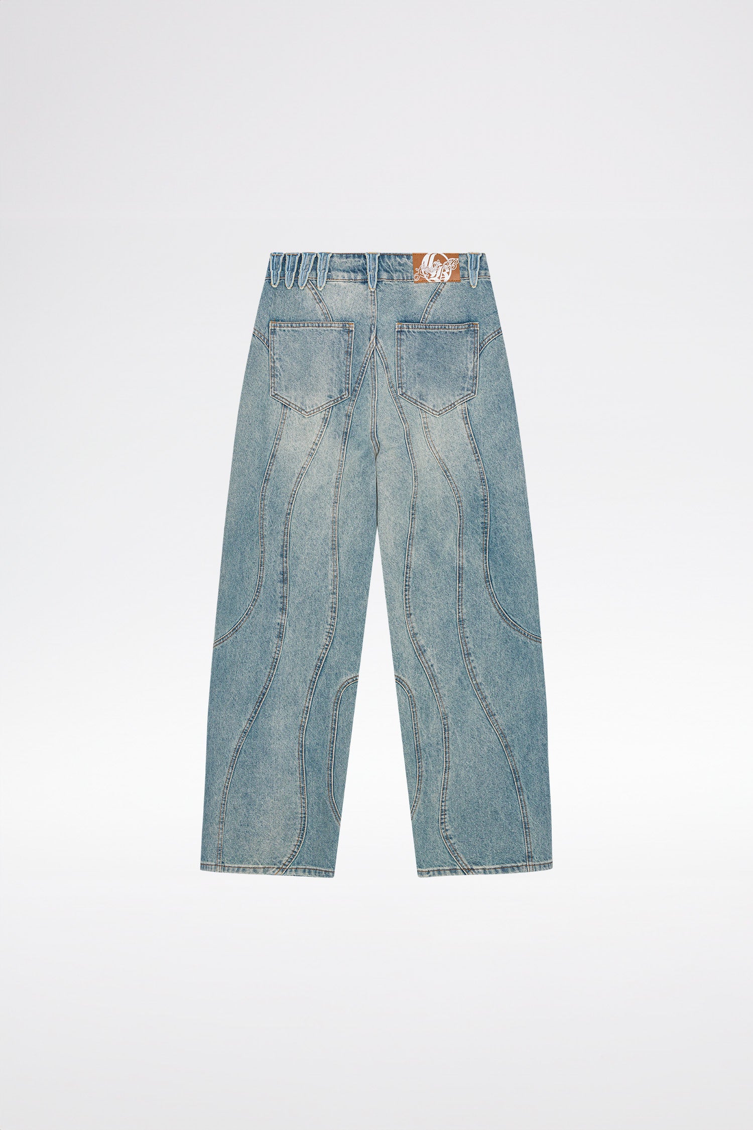 LOST BOYS CURVY OUTERSEAM JEANS Jeans Stonewashed Blue