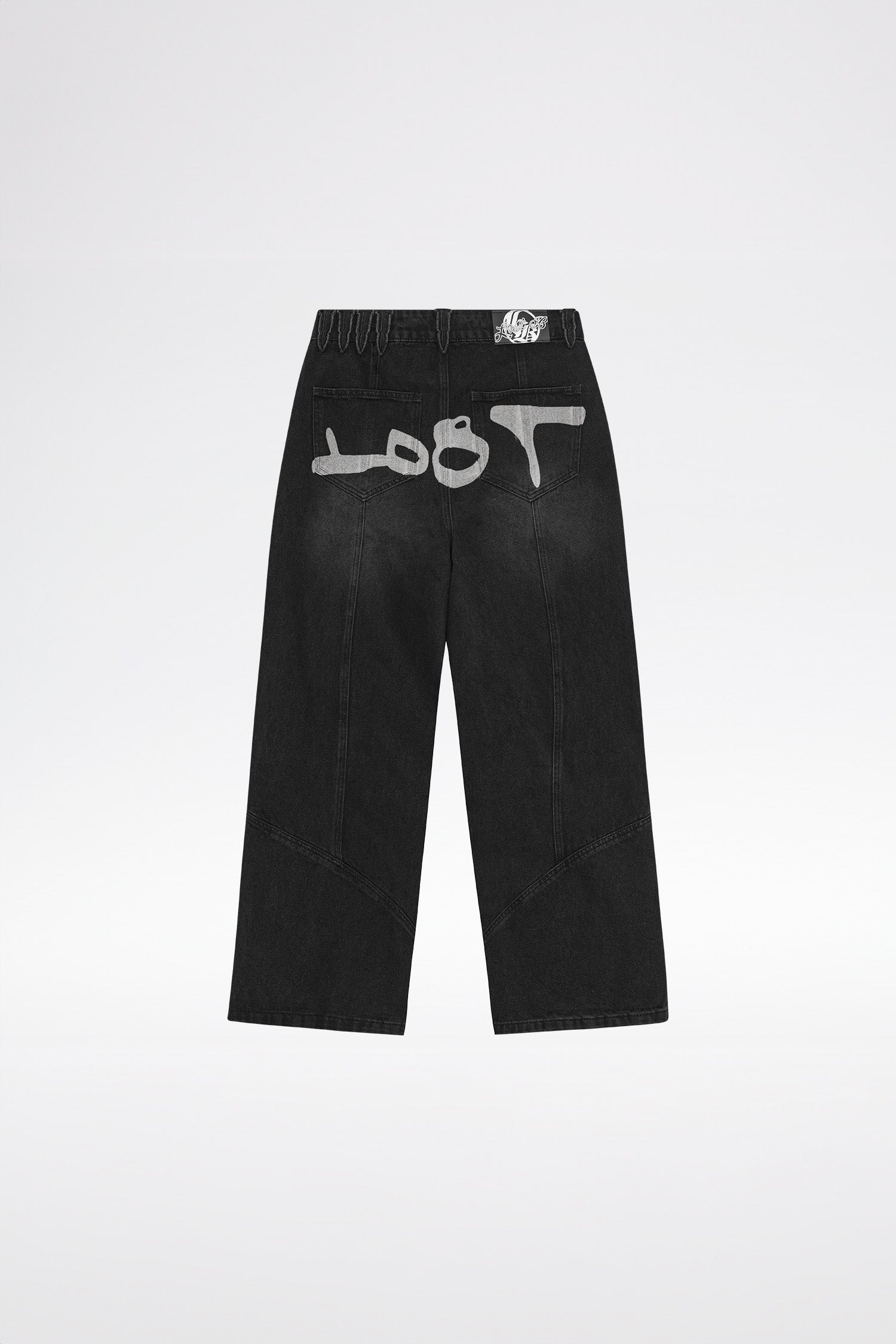 LOST BOYS OUTERSEAM LOGO JEANS Jeans Stonewashed Black