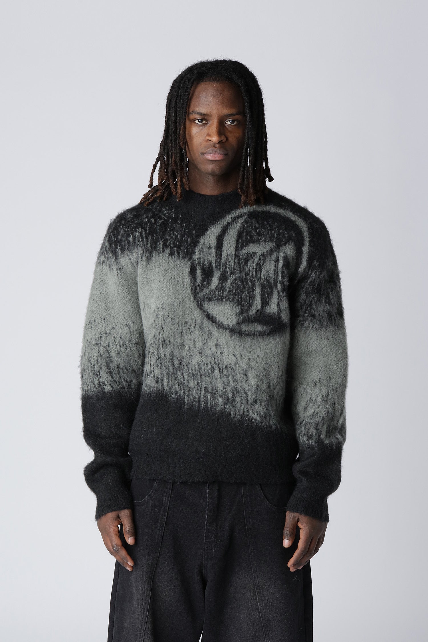 LOST BOYS TEXTURED KNITWEAR Outer layer Black/Grey