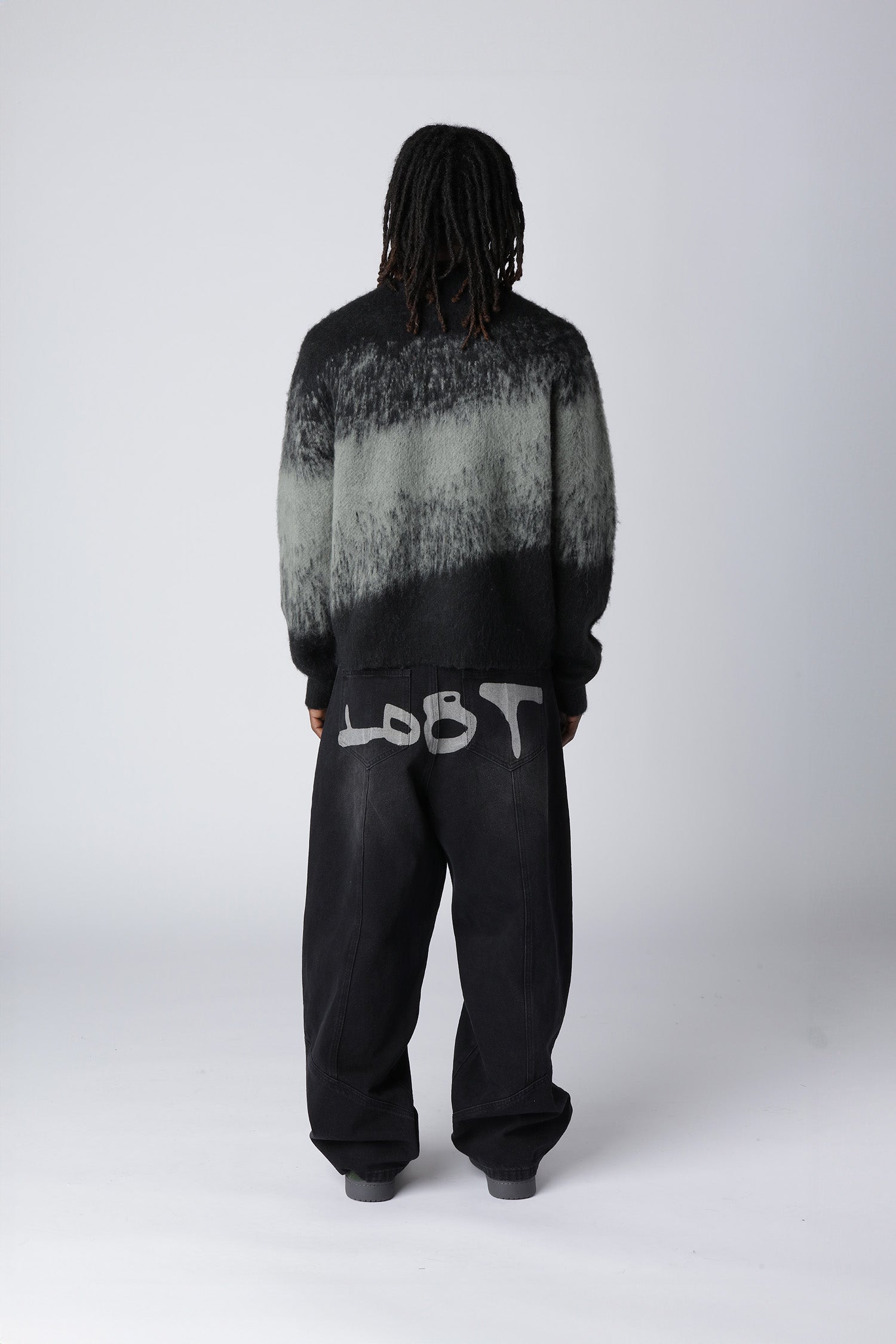 LOST BOYS TEXTURED KNITWEAR Outer layer Black/Grey