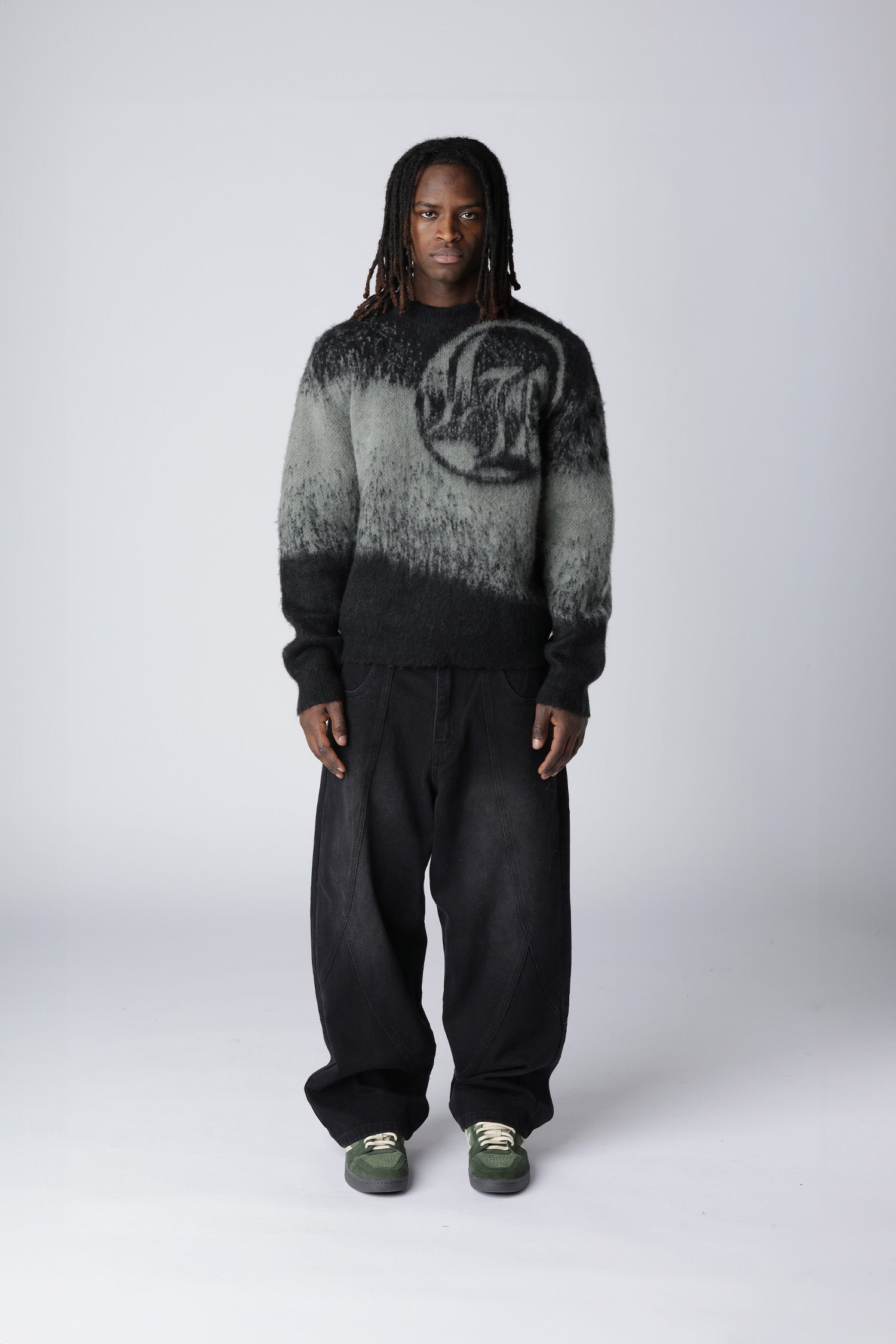 LOST BOYS TEXTURED KNITWEAR Outer layer Black/Grey