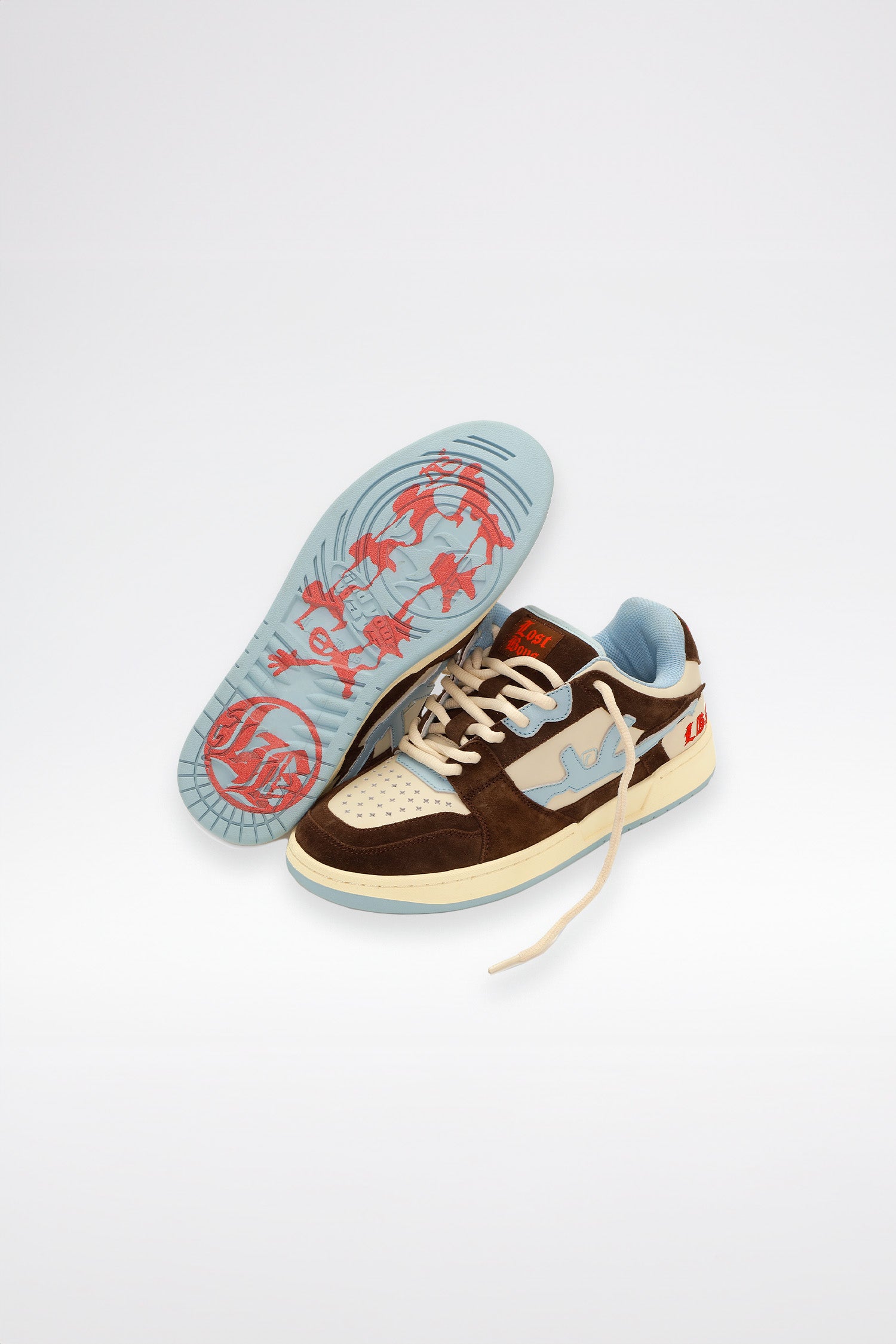 LOST BOYS TOKKA LOWS Sneaker Brown/Beige/Blue